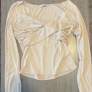 Beige long sleeve shirt